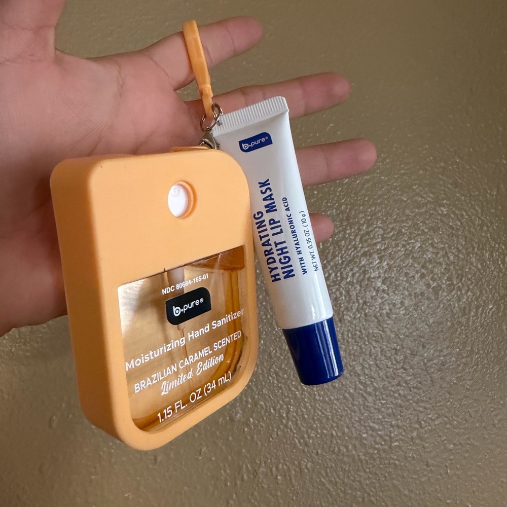 Moisturizing Hand Sanitizer & Hydrating Night Lip Mask